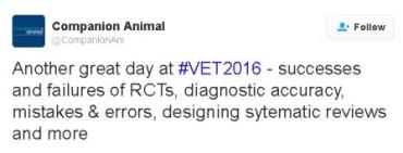 VET2016 Companion Animal tweet
