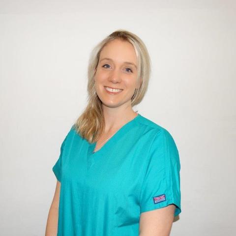 Helen Silver-McMahon in nurse scrubs